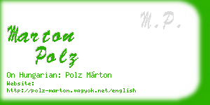 marton polz business card